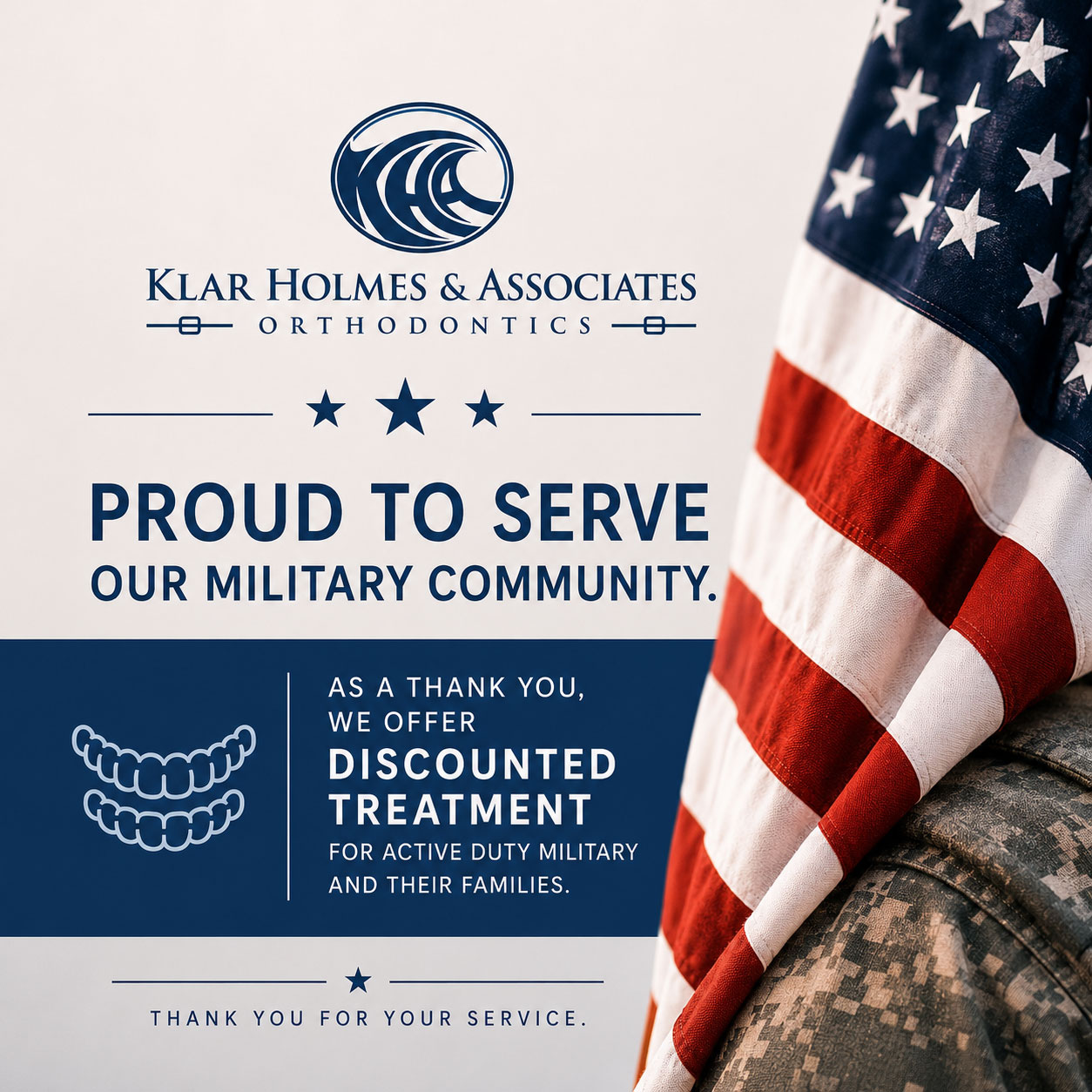 Proud to serve our military community